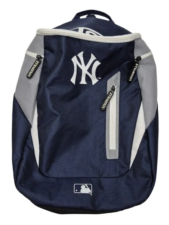 New York Yankees Louisville Slugger Genuine Backpack Navy Blue Gray