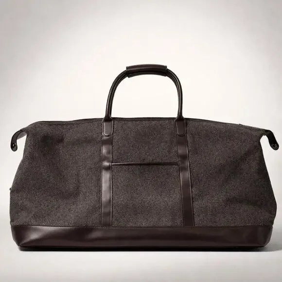 Aramis Cologne Brown Leather Large Travelers Duffle Weekend Getaway Cabin Bag