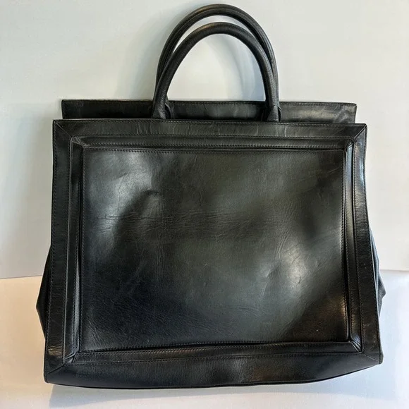 Z‎ Spoke Zac Posen Black Leather Briefcase