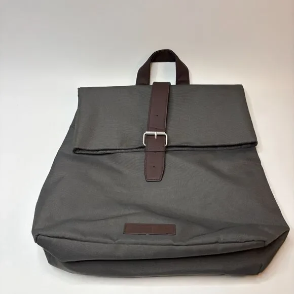 ISSEY MIYAKE PARFUMS Unisex Gray Backpack Foldover Adjustable Strap Closure