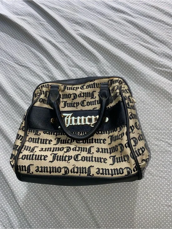 Juicy Couture Beige & Black Satchel