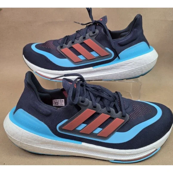 Adidas Ultraboost (Sz 14) Light Reflective Navy Blue Running Shoes Men's