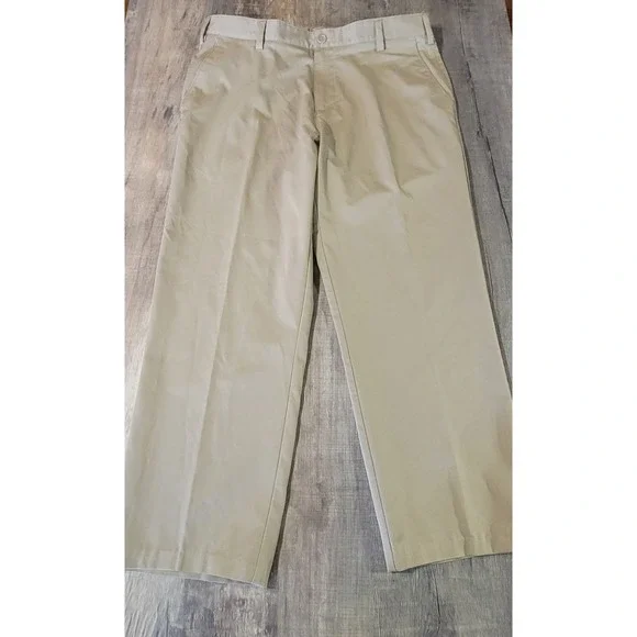 Adidas Mens 34x30 Beige Straight Leg‎ Performance Tech Golf Chino Pants Euc