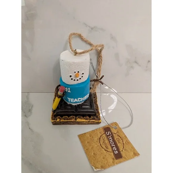 Ganz The Original S'mores #1 Teacher Snowman Ornament 2009 Resin 995204