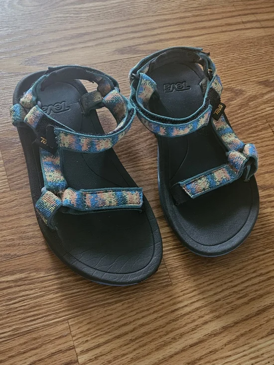 Teva Women’s Sandals with Multicolor Blue-Green Pattern