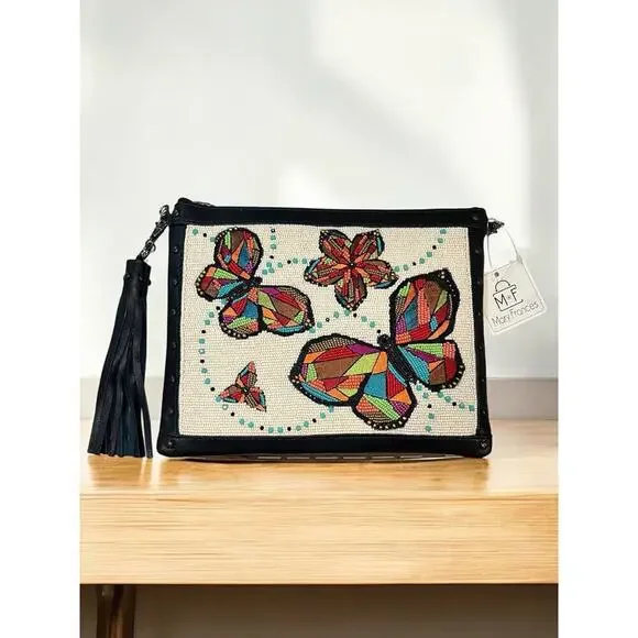 NWT Mary Frances Bag #S001-952 “Flutter” Beaded Bag