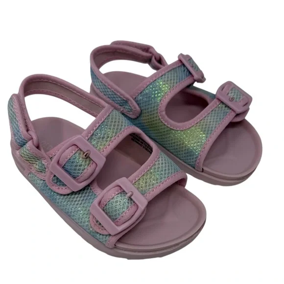 Old Navy Mermaid Mesh Double Strap/Buckle Sandals Size 8