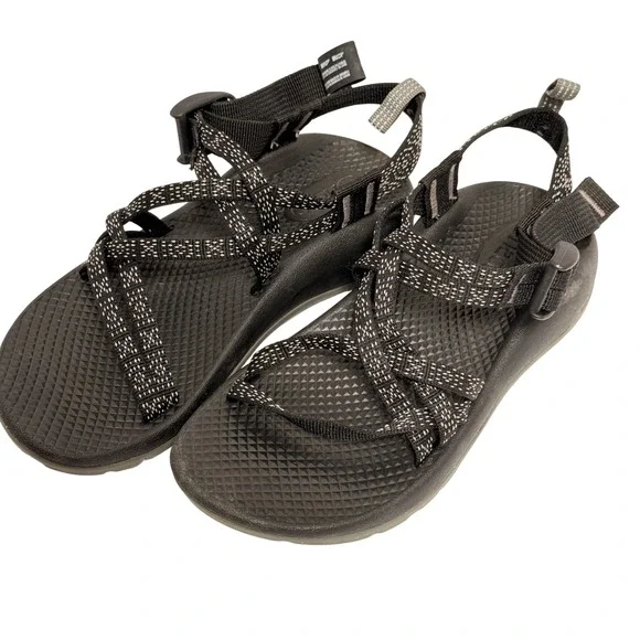 Chaco Z1 Ecotread Kids Sandals Black‎ Gray Strappy Sport Size 3