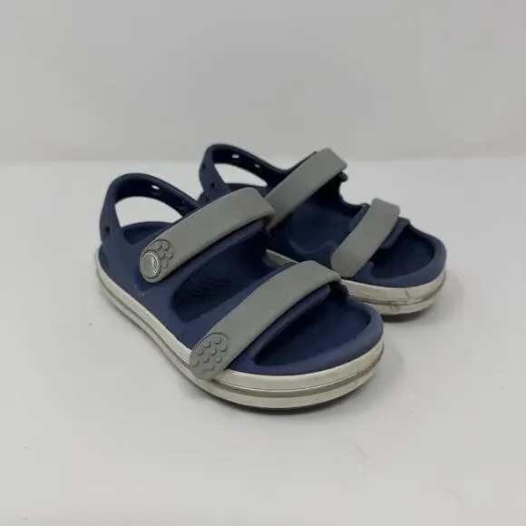 Crocs Navy & Gray Sandals C7 Kids