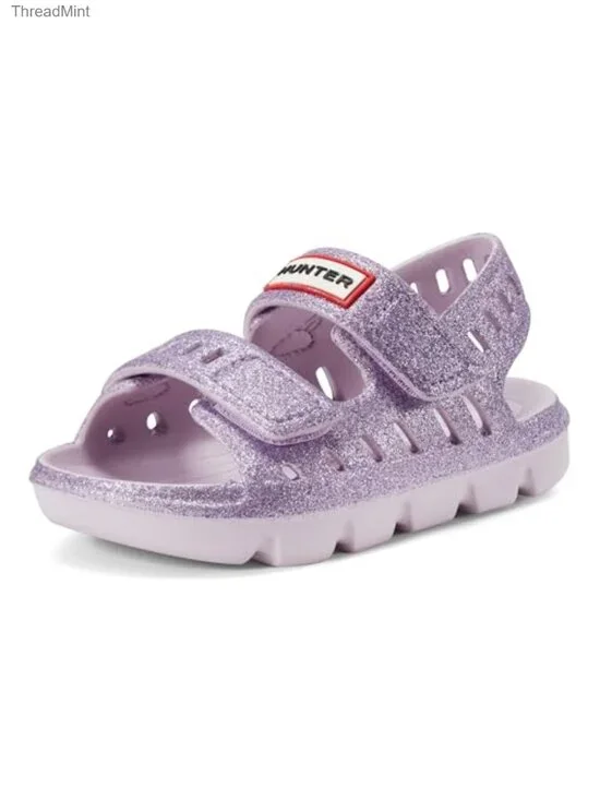 Kids Water Friendly Sandals with Scalloped Outsole Cushioned Footbed Hook Loop