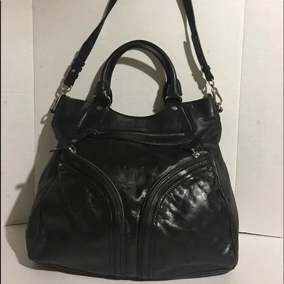 Cole Haan Black leather shoulder / crossbody bag