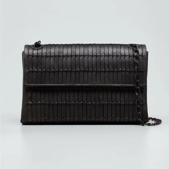 Nancy Gonzalez Madison Woven Leather Shoulder Bag