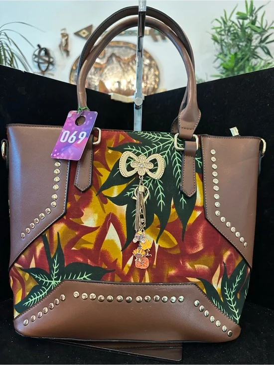 Fall tote #069 Happy Fall y’all Bag🍁🍂🍁🍃