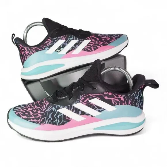 Adidas Fortarun Running Sneakers Black / Multicolor H04113‎ Youth 6