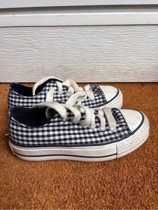 Converse Platform Navy Gingham Sneaker