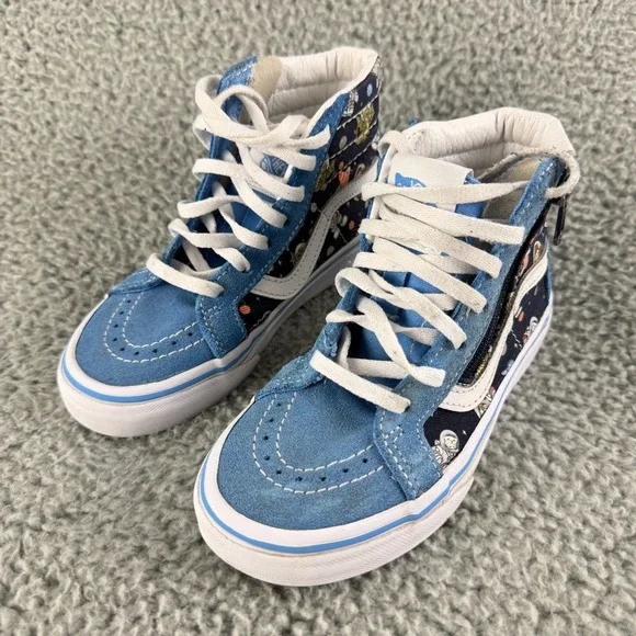 Vans Kids Blue High-Top Sneakers with Space Print