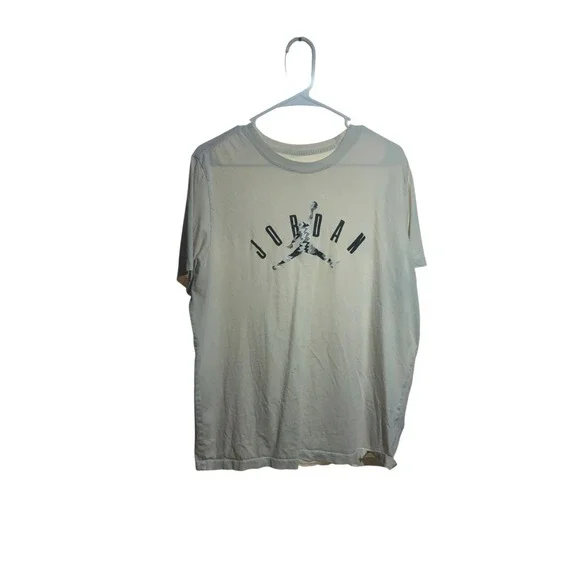 Nike Air Jordan Jumpman Logo Graphic T Shirt White Short Sleeve Men's Tee L