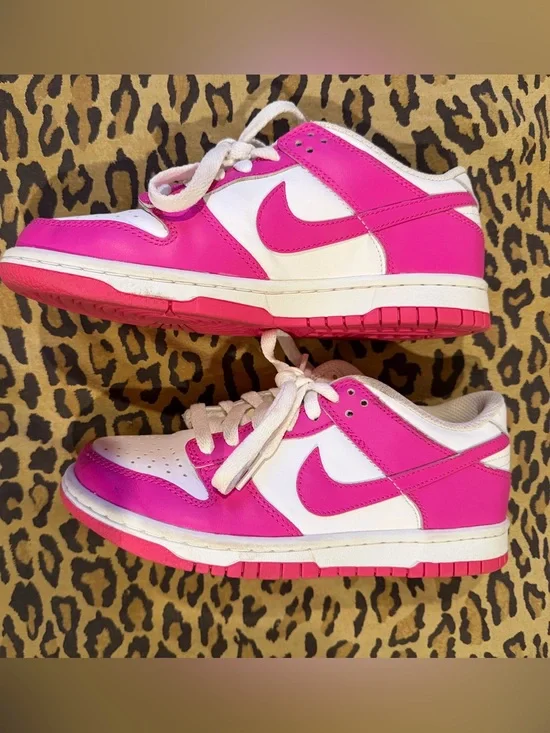 Nike Kids Dunks Low Hot Pink Sneakers Big Kid Unisex Boys Girls 4Y