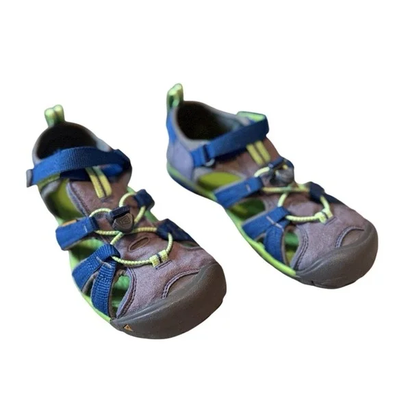 Keen Newport H2 Sandals Waterproof Sport Shoes‎ Blue Green Boys Big Kids Size 3