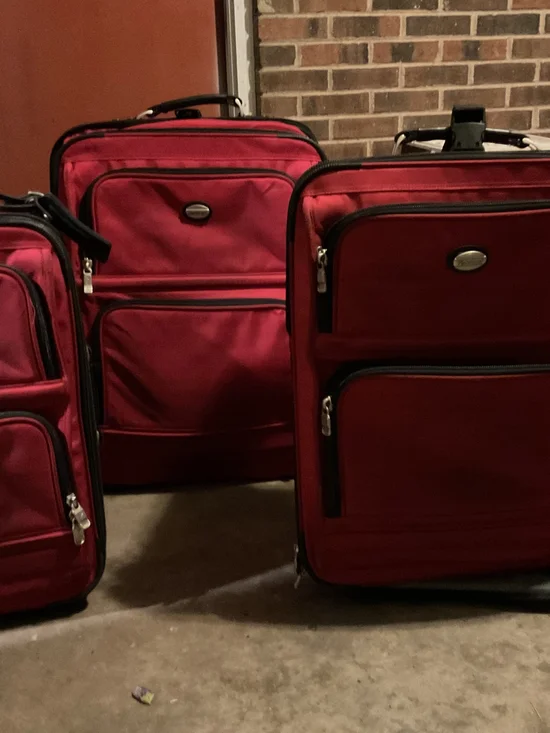 Red Carry-On Luggage - Classic Travel Bags