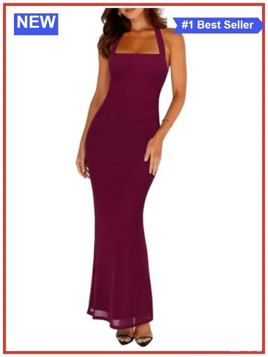 Sleeveless Mesh Sheer Bodycon Maxi Dress