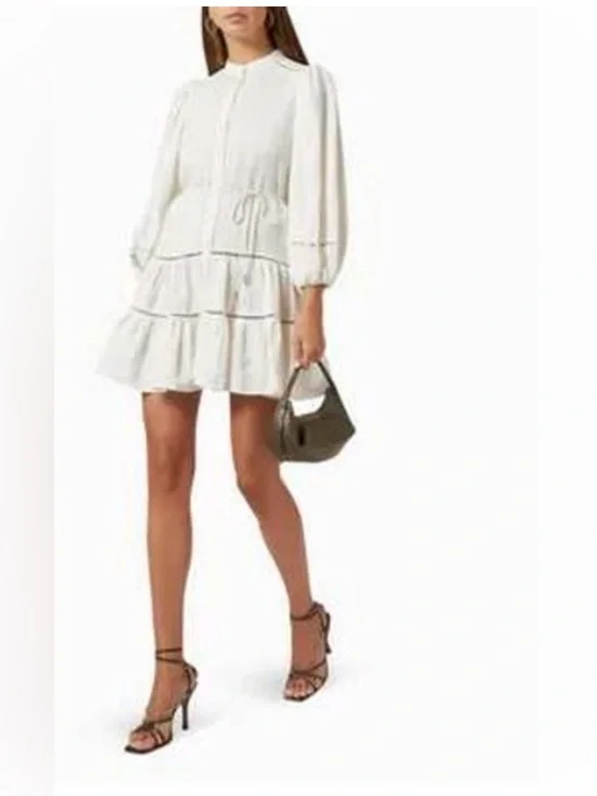 Theodora Linen-Blend Mini Shirt Dress by Significant Other - NWT