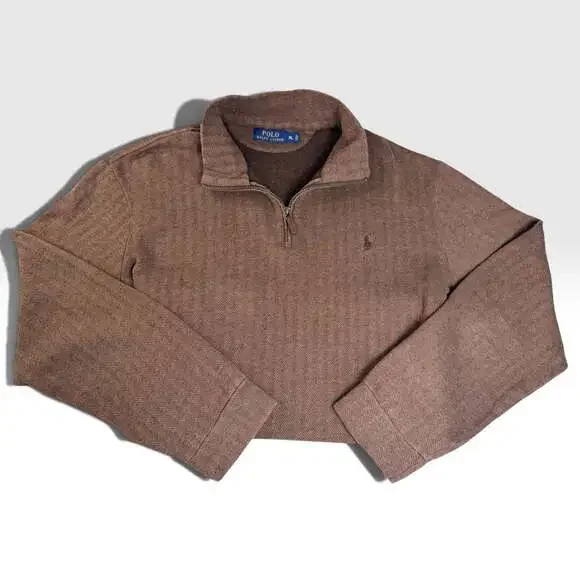 Chocolate Brown Polo Ralph Lauren Pullover Quarter Zip XL
