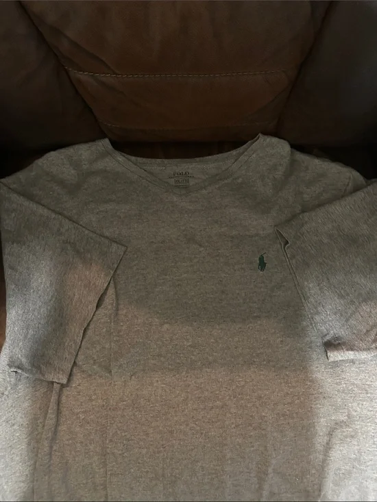 Polo by Ralph Lauren Grey Short Sleeve Tee with Green Pony