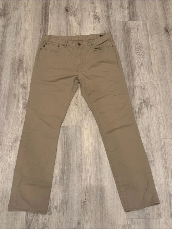 Polo Ralph Lauren Tan Straight Leg Chino Pants 36x32‎ 98% Cotton