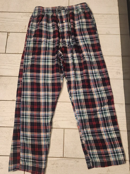 Polo Ralph Lauren Sleep Pants Mens Medium M Plaid Flannel Pajama Bottoms Cotton