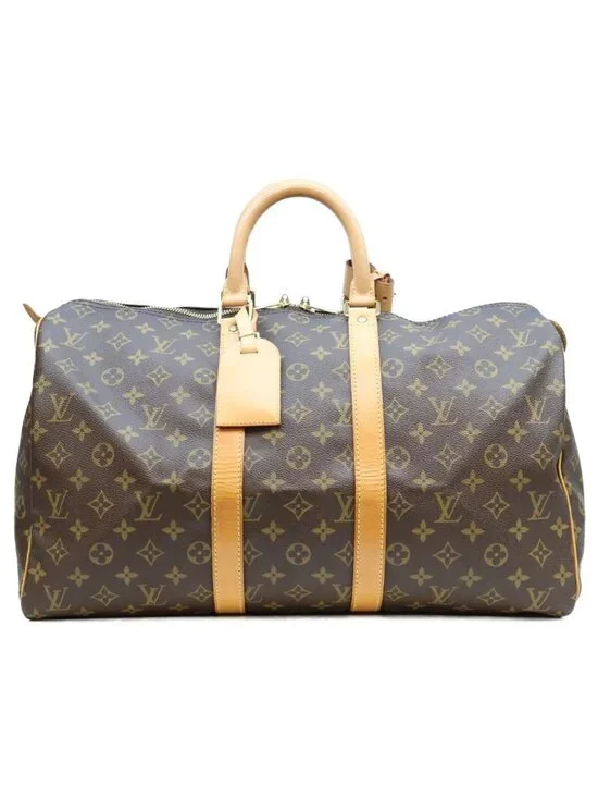 Louis Vuitton Brown Monogram Keepall 45 Boston Bag