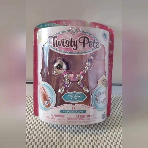 Twisty Petz Series 2 Bracelet Snugglez Pony Silver Shimmer Spin Master Authentic