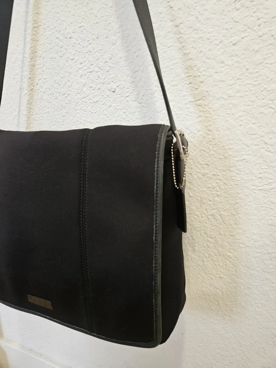 Coach Black Nylon & Leather Crossbody Messenger Bag - Style 6226