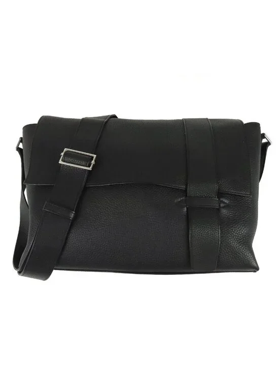 Hermes Alf Red 35 Black Silver Taurillon Messenger Bag