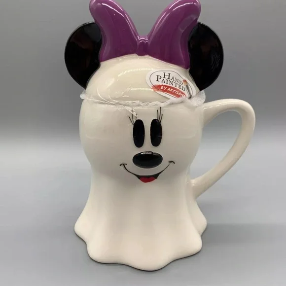 Disney Minnie Mouse Halloween Ghost Mug with Topper