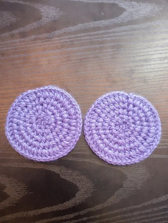 Handmade Crochet Lavender Purple Home Car Coasters Set of 2