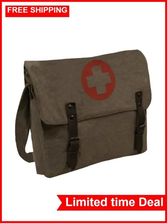Vintage Canvas Messenger Bag Crossbody EDC Storage 14oz Cotton