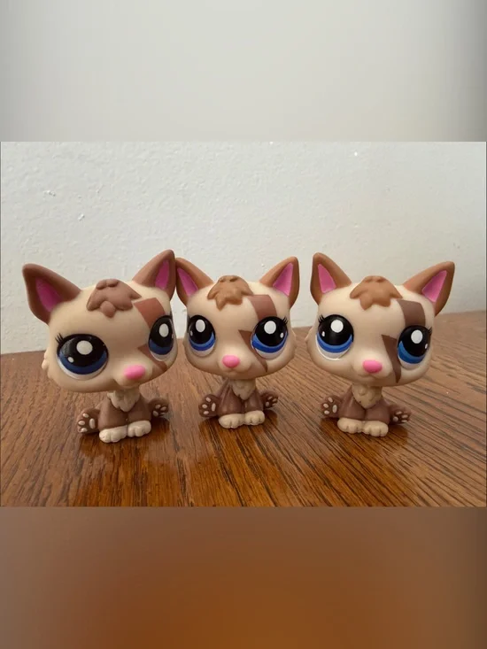 Three Littlest Pet Shop G7 Series 2 #73 German Shepherds