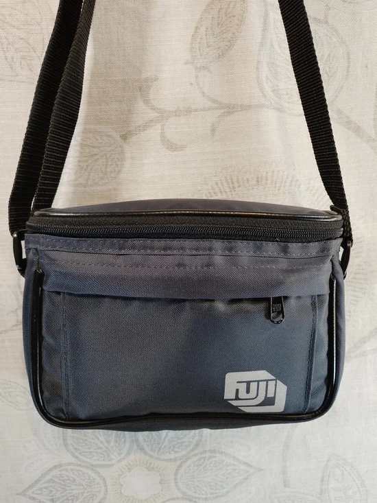 Fuji Blue & Black Messenger/ Camera Bag - Compact Shoulder Bag