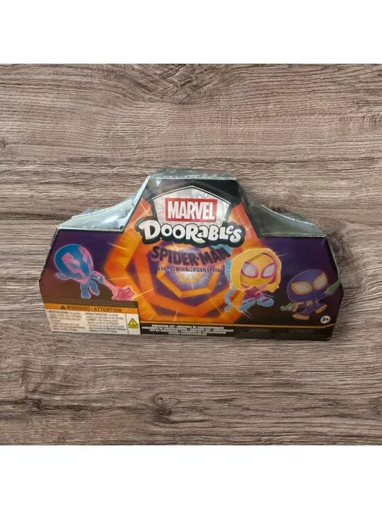 Marvel Doorables Spiderman Across the Spider Verse Collector Set Neon Glow