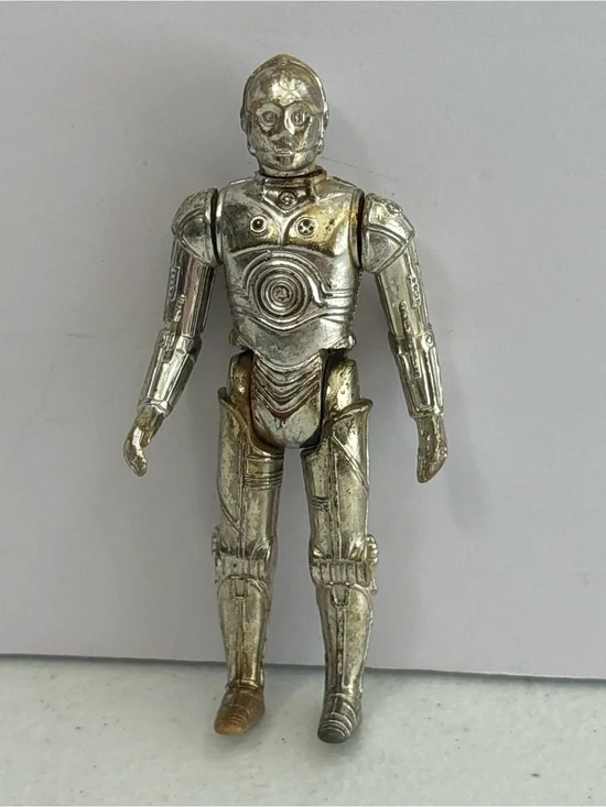 1977 Kenner Star Wars Silver Tone C-3PO Figure Rough Shape