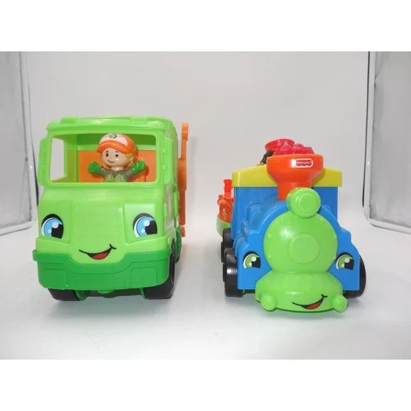 Fisher Price Little People Recycling Garbage Truck‎ Choo-Choo Zoo Train