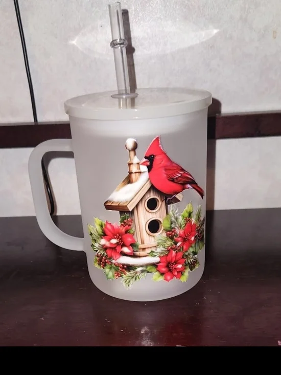 Red Bird Handmade Cup