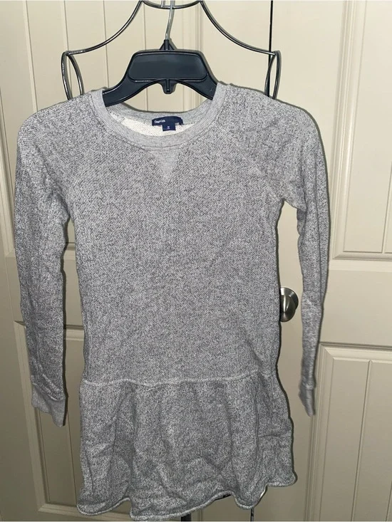 GAP Girls' Heather Gray Knit Sweatshirt Dress