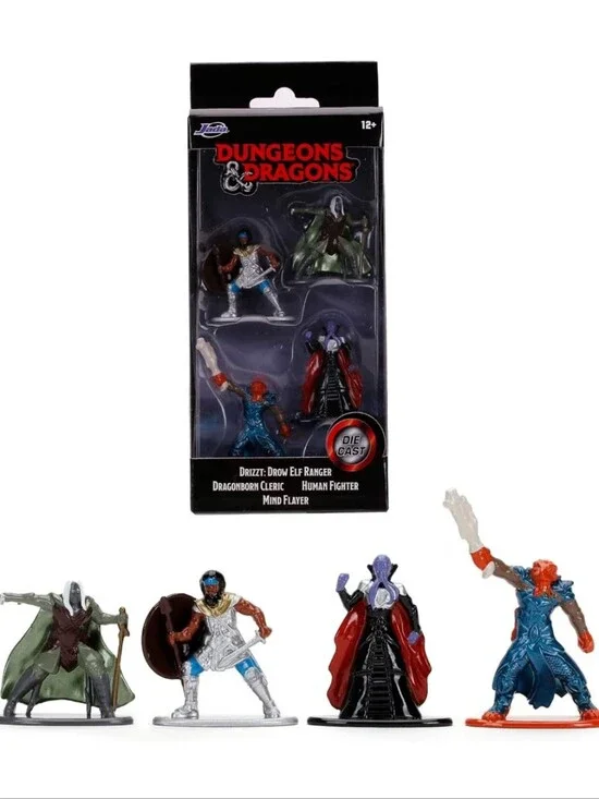 NIB Dungeons & Dragons Nano MetalFigs Die Cast Collectible Figurines 4 Pack