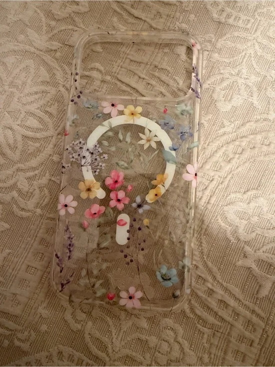 Velver Caviiar Clear Floral Phone Case with Pastel Flowers -iPhone 17 pro max