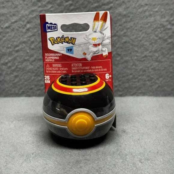 Mega Construx Pokemon SCORBUNNY Buildable Action Figure 25 pcs HKT11 NEW