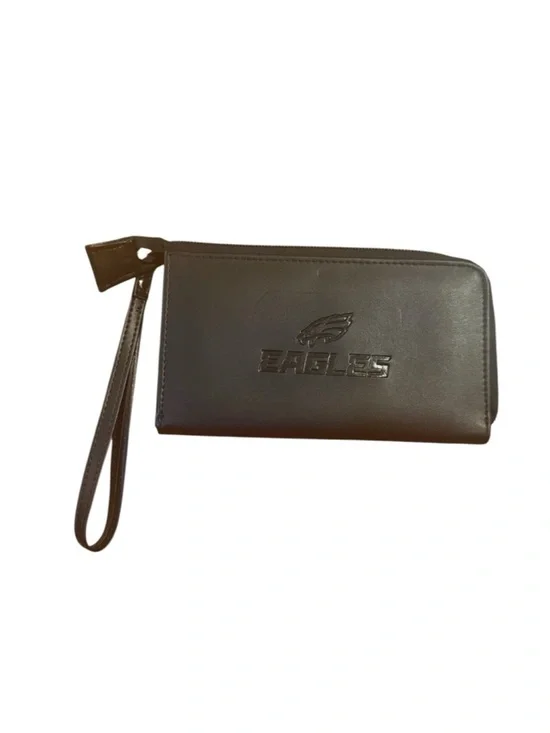 Eagles black Leather Wristlet Wallet