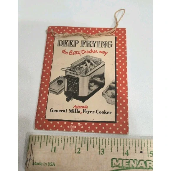 Vintage 1953 Betty Crocker Deep Frying Recipe Booklet General Mills Fryer Cooker