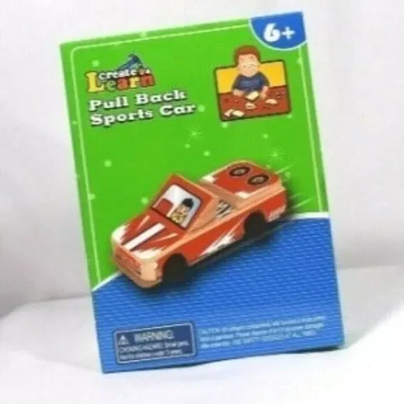 Create & Learn Pull Back Sports Car Toy New